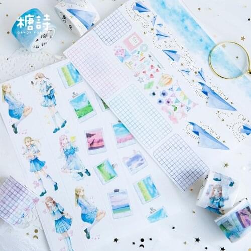 Maiden Sailor Washi Tape Adhesive Tape DIY Scrapbooking Sticker Label Masking Tape