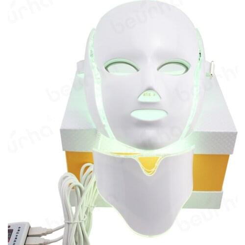 7 Colors Led Facial Mask Face Mask Machine Acne Mask Neck Beauty Anti Aging Led Light Therapy Machine Skin Care Products
