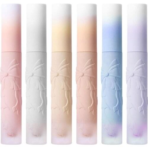 Matte Lipstick Smooth Lip Glaze Waterproof Lasting Lip Gloss Bowknot Embossed Lip Mud Lipstick Non-stick Cup Student Lip Glaze