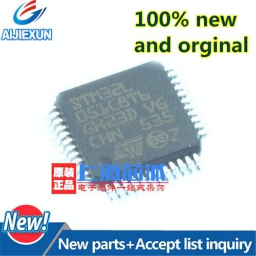 5Pcs 100%New and original STM32L051C8T6 LQFP48 IC MCU 32BIT 64KB FLASH 48LQFP in stock