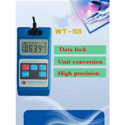 WT103 Backlit multi-functional gauss meter gauss meter tesla meter residual magnetic remanence tester