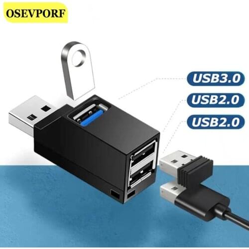 Oppselve USB 3.0 HUB Adapter Extender Mini Splitter Box 3 Ports For Laptop Macbook iPad PC High Speed U Disk Reader For Xiaomi