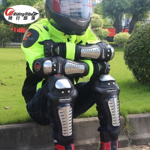 Motorcycle Long Knee Pad Elbow Protector Protective Gear Protection Armor Motorbike Racing Thick Stainless Steel PRO-BIKER P15-3