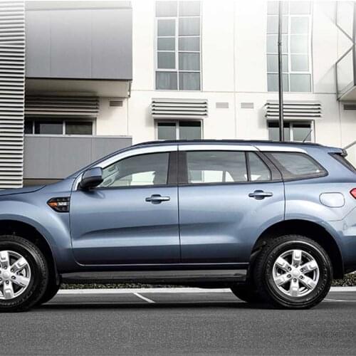 Brand New 1 Set Windows Chrome Vent Visors Rain Guard Sun Shield Deflectors For Ford Everest 2015-2019