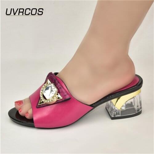 New Arrival Women Wedding Shoes Nigerian Party Pumps African 2021 Sandals With Banquet Slippers Luxury Decorated With Metal