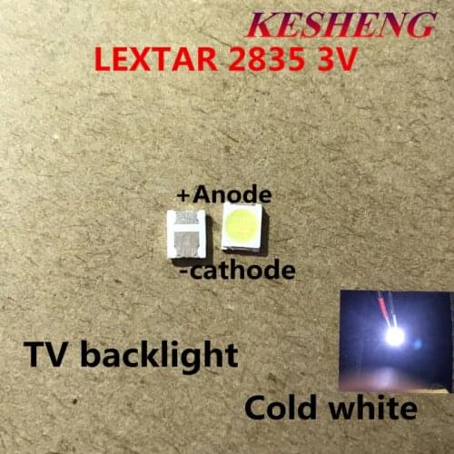 100PCS/Original LEXTAR 2835 3528 1210 3V 1w-2W SMD LED For Repair TV Backlight Cold white LCD Backlight LED