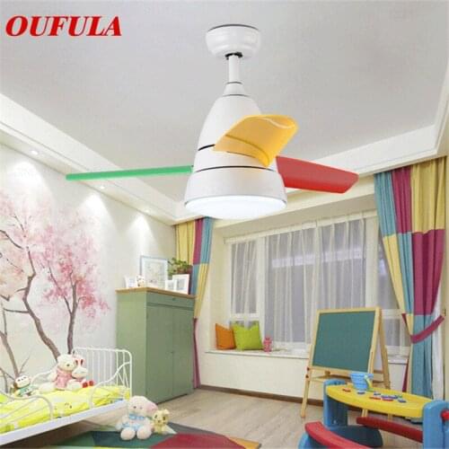 OUTELA Modern Ceiling Fan Lights Lamps Contemporary Remote Control Fan Lighting Dining Room Bedroom