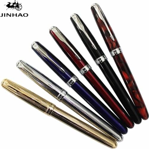 JINHAO 601 Business 6 colors Choose Medium Nib Iridium Point Fountain Pen Stationery School&Office Writing Pen