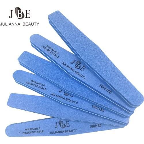 6Pcs/Lot Nail File 100/180 Design For Nails Tools Nail File Plastic Pedicure Nail Art Manicure Set Curve Nail Care Tools