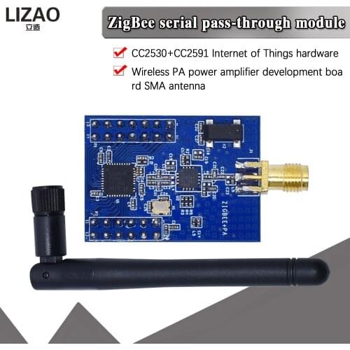 ZigBee Conversion Serial port TTL uart Wireless PA Module CC2530+CC2591 Power amplifier development board Internet of things