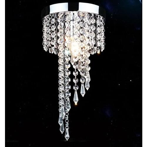Modern Brighter E14 220V Surface Mounted LED Chandelier Crystal Pendant Ceiling Lamp Home Decoration Suitable for aisle corridor