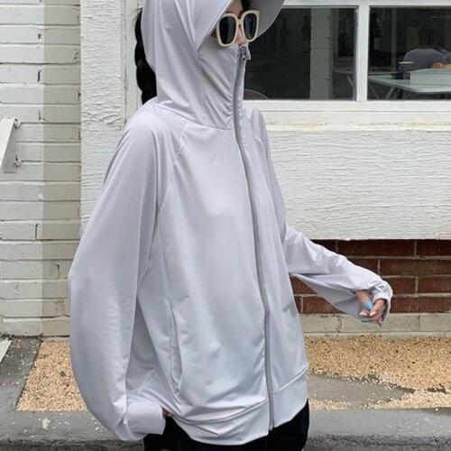 Long Sleeve Hoody Summer Women Sun UV Protection Quick Dry Jacket Clothing Hooded Jacket Thin Beach Sweatshirtnew fashion2021