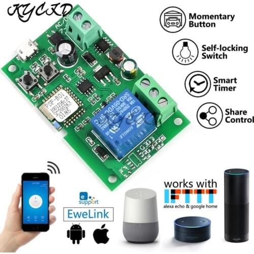 USB DC5V 12V 32V eWeLink Smart Wifi Switch Universal Relay Module 1CH Wireless Switch Timer Phone Remote Control For Google Home
