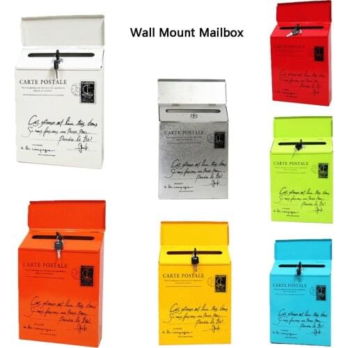 Vintage Wall Mount Mailbox Mail Retro Postal Letter Newspaper Box Waterproof Mailboxes Garden Decoration versieringen voor feest