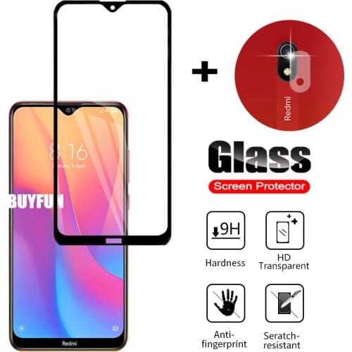 2in1 Tempered Glass For Xiaomi Redmi 7 7a 8 8a Glass Screen Protector on for Xiaomi Redmi 9 9a 9c 9HProtective Glass