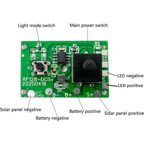 1.2V Solar String Light Circuit Board With Switch Solar String Light Controller Solar Road Stud Light Control Board