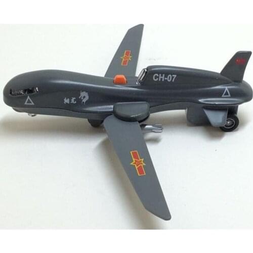 1:50 alloy pull back unmanned aerial vehicle, high simulation folding wing alloy aircraft model, music & flash, wholesale