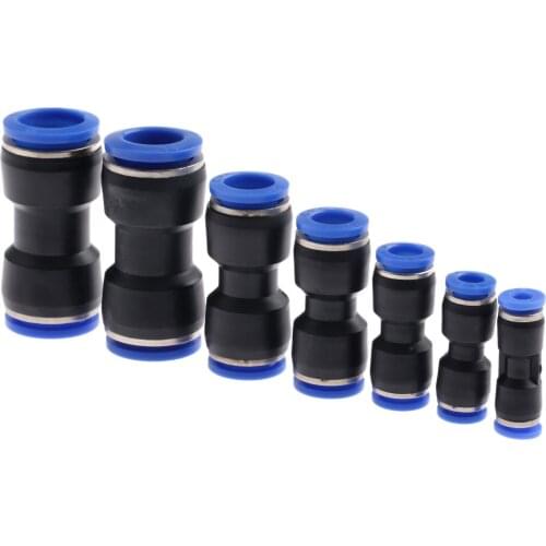 1Pc 4mm-16mm Plastic Pneumatic Straight Union Connector Push In Fitting for Air/Water/Vacuum Pipe Hose Tube Quick Joint Coupler