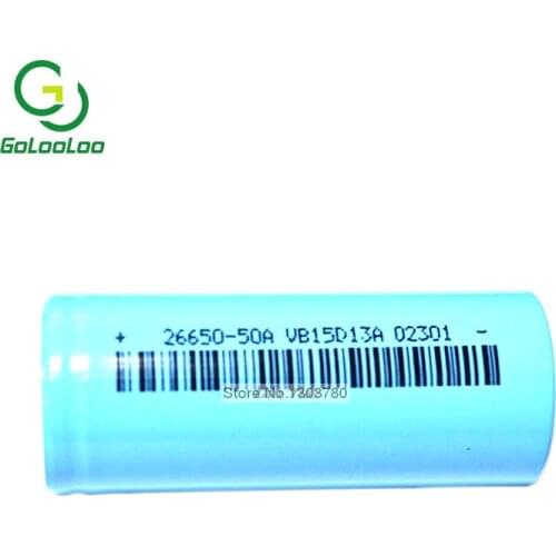 2Pcs 5000mAh 3.7V 26650 Li-ion Battery Rechargeable Batteries for flashlights cameras remote control toys