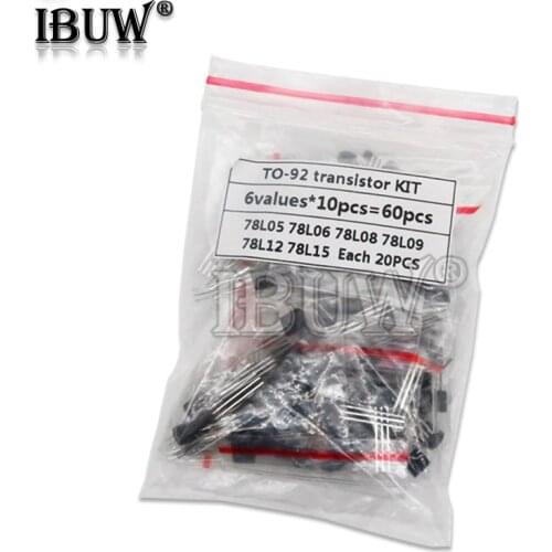 20PCSX6values=120PCS 78L05 78L06 78L08 78L09 78L12 78L15 TO-92 TO92 Transistor package Assorted Kit new and