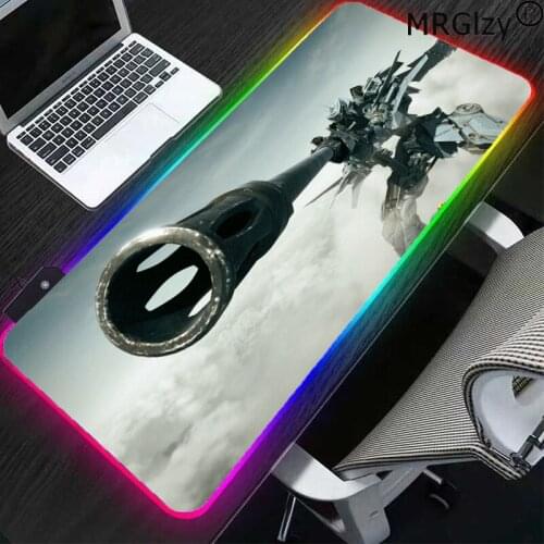 RBG anime big mousepad gaming console accessories dask mat natural rubber non-slip carpet pad LED luminous computer keyboard pad