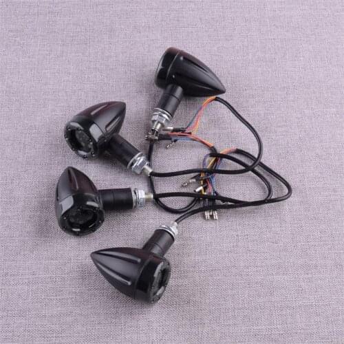 CITALL 4Pcs 8mm 13LED Universal LED Bullet Brake Running Turn Signal Tail Light Fit For Motorcycle with DC 12V