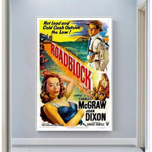 CP1019 Roadblock Classic Hot Movie Print Silk Fabric Poster Indoor Wall Art Decor Gift