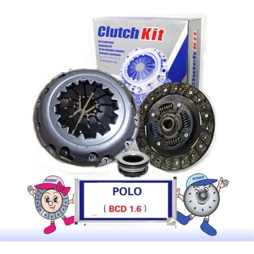For Volkswagen vw POLO BCD 1.6 Clutch Cover Clutch Plate& clutch release Bearing Clutch Kit Set Three Piece Set