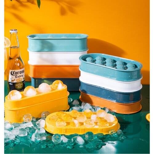 Homemade ice hockey frozen ice cube mold ice box spherical ice tray home made ice tray box ice box