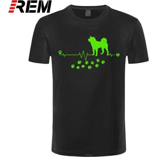 REM Shiba Inu Dog Heartbeat Gift Dogs Breed Women Men T Shirt New T-Shirt men Hot Sell Women Clothing Tops Tee T Shirt