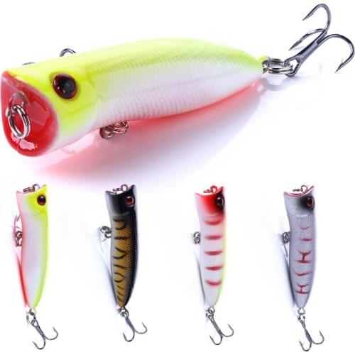 Hengjia 1pcs 5.5cm 5.5g Small Popper Floating Lures Artificial Bait Bass Wobbler Fishing Tackle