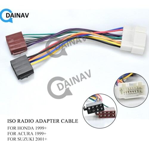 12-012 ISO RADIO ADAPTER CABLE FOR HONDA 1999+/ACURA 1999+/SUZUKI 2001