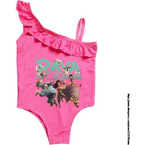 Raya and The Last Dragon Girls Swimwear 3~8Y Girls swimsuit one piece Children Swimwear style Swimsuit for Kid Girls Beachwear