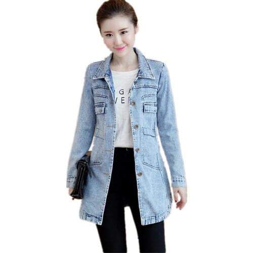 Youth clothing for Women denim jacket High quality denim coat large size autumn clothes Stylish clothes Quality assurance 1678