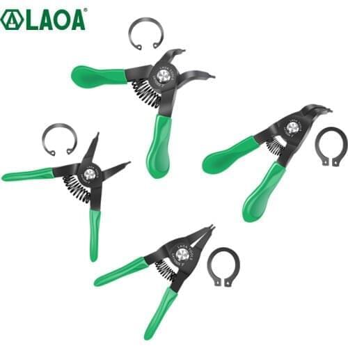 LAOA Mini Circlip pliers 3 inch Right Angled Beak Portable Multifunctional Snap Ring Circlip Pliers