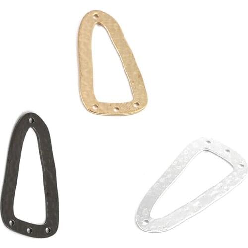 Brass Geometrische Driehoek Oorbellen Connectoren Charms Poreuze Linker Voor Diy Dangle Oorbellen Sieraden Maken Accessoires