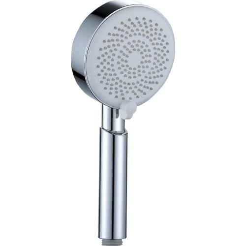 Shower Head Plated 20mm Hand Held Showerhead Plastic Household Bath Water Sprayer with Silicone Hole