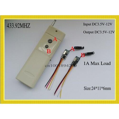 Lights Lighting Remote Control Switch Mini Micro Receiver Transmitter Alarm System Security Remote Control Controller 433 Switch