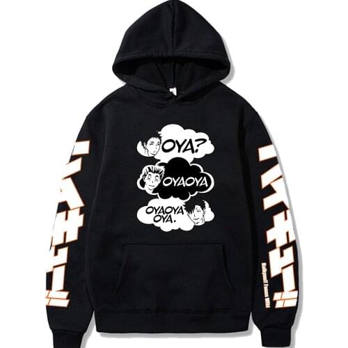 Haikyuu OYA OYAOYA Hoodie Men Fashion Hooded Casual Sweatshier Hoodies Pullover mens Clothing