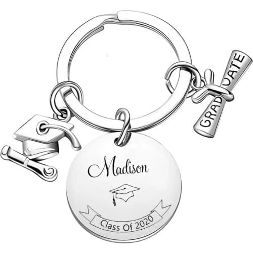 MYLONGINGCHARM Personalized Name Graduation keychain Graduation gift