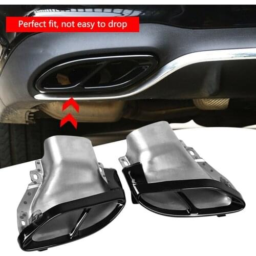 Exhaust Pipe Tail Throat Exhaust Pipe Tip Muffler Tail Throat Stainless Steel Exhaust Pipe Tip for Mercedes Benz W212