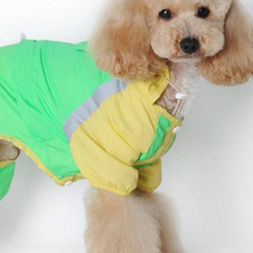 Large Dog Clothes Raincoat Waterproof Dog Suits Dot Rain Cape Pet Clothing For Big Dogs Hooded Jacket Poncho Pet Rain Coat