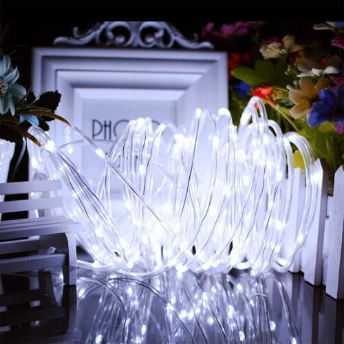 Solar Panel Fairy LED String Light Outdoor/Indoor Hose 8modes Waterproof IP65 For Decorated Party Wedding Christmas Garden Light