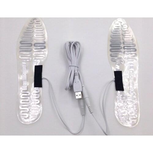 New 1pc 5V USB Heated Insoles Heated Foot Warmer Insoles, Winter Outdoor Sports Ski Heating Insoles Keep Warm for Men Women Shoe