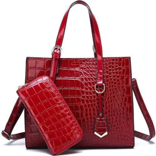 Baggage 2019 Crocodile-like Womens Bag Handbag Guangzhou Ladys One-shoulder Baggage Mother Bag