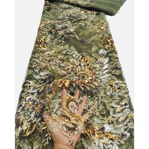 Tulle Lace Fabric High Quality Fashion Fabric With sequins SYJ-5288811 French Lace Fabrics Hot Design