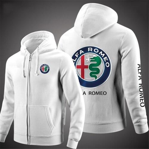 2021 Alfa Romeo Spring Customize Zipper Pullover Sleeve Outerwear Fleece Cotton Sweatshirts Casual Harajuku Hip Hop Coats Tops