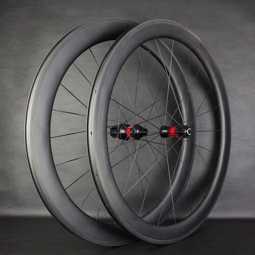 High End T700 Carbon Road 50mm Clincher Wheelset Super Great Performance Wheelset Straight pull AERO Spokes