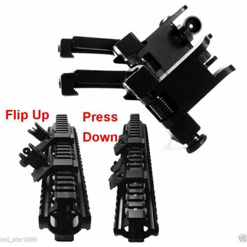45 Degree IRON SIGHTS Flip Up Rapid Transition BUIS Set 20mm rail mount For Rifle Air Gun Hunting Shooting Accessories