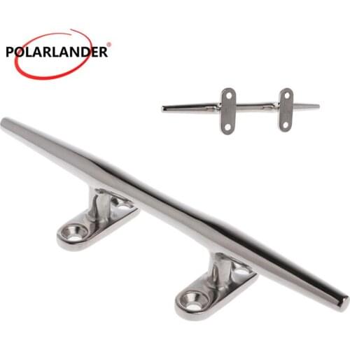 8" sailing Cleat Deck Rope Marine Hardware Stainless Steel Bollard Yacht Base Boat Lock bolt Marine